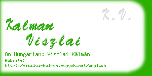 kalman viszlai business card
