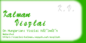 kalman viszlai business card